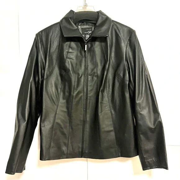 EAST 5TH Women’s Genuine Leather Jacket in Black - New - Picture 1 of 5
